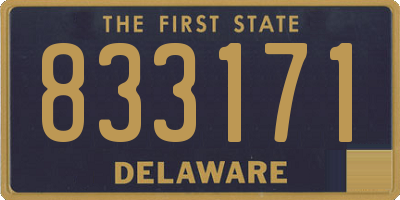 DE license plate 833171