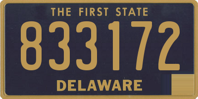 DE license plate 833172