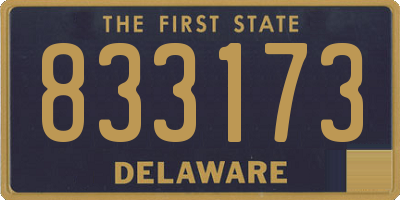 DE license plate 833173