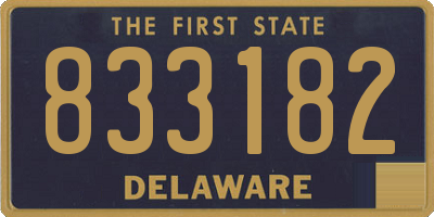 DE license plate 833182