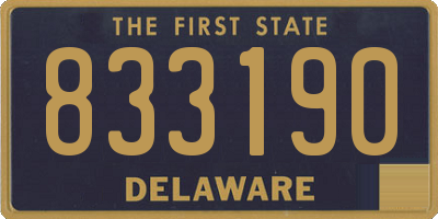 DE license plate 833190