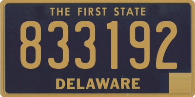 DE license plate 833192