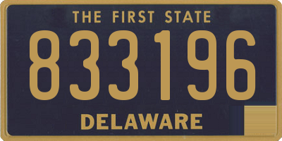 DE license plate 833196