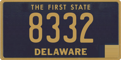 DE license plate 8332