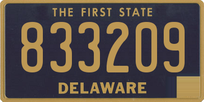 DE license plate 833209