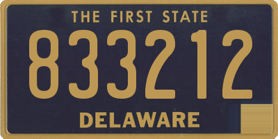 DE license plate 833212
