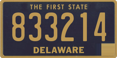 DE license plate 833214