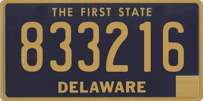 DE license plate 833216