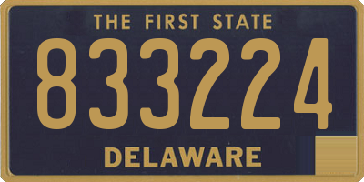 DE license plate 833224