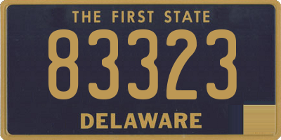 DE license plate 83323