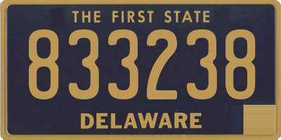 DE license plate 833238