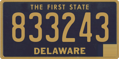 DE license plate 833243