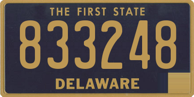 DE license plate 833248