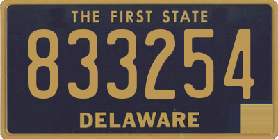 DE license plate 833254