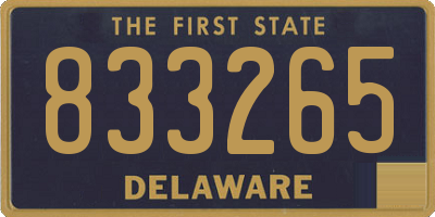 DE license plate 833265