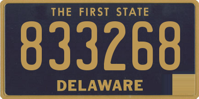 DE license plate 833268
