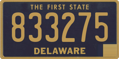 DE license plate 833275