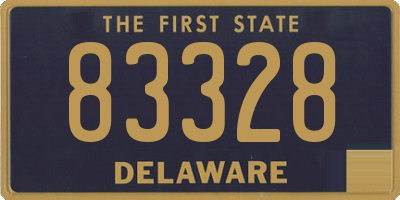 DE license plate 83328