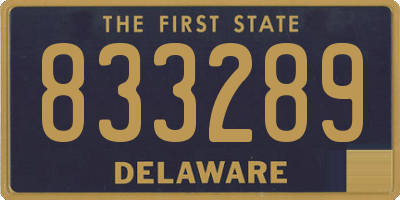 DE license plate 833289
