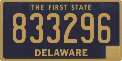 DE license plate 833296