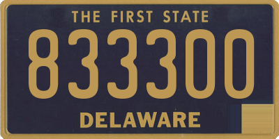 DE license plate 833300