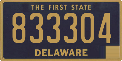DE license plate 833304