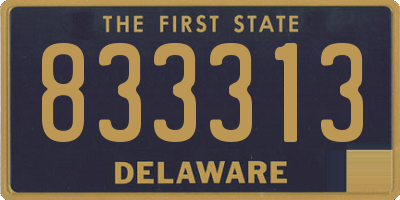 DE license plate 833313
