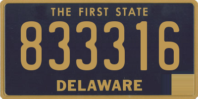 DE license plate 833316