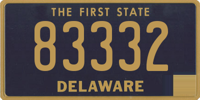 DE license plate 83332