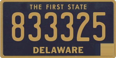DE license plate 833325