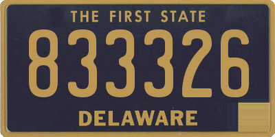 DE license plate 833326