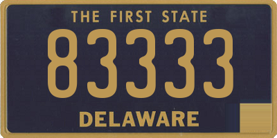 DE license plate 83333