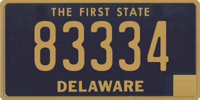 DE license plate 83334