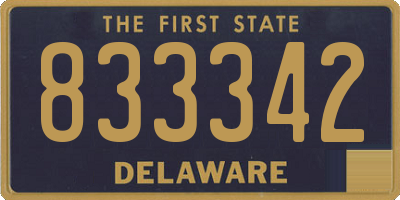 DE license plate 833342