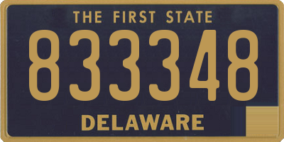 DE license plate 833348