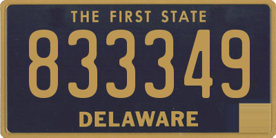 DE license plate 833349