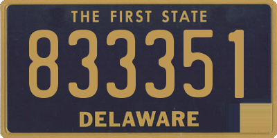 DE license plate 833351