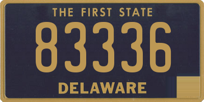 DE license plate 83336