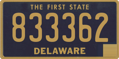DE license plate 833362