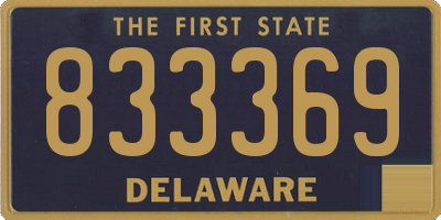 DE license plate 833369