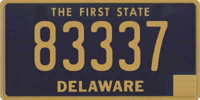 DE license plate 83337