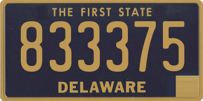 DE license plate 833375