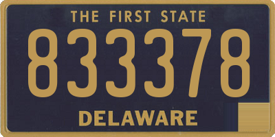 DE license plate 833378