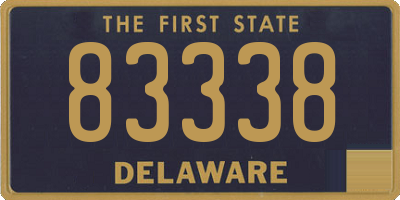 DE license plate 83338