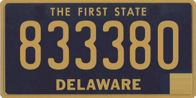 DE license plate 833380