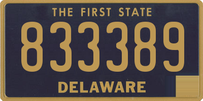 DE license plate 833389