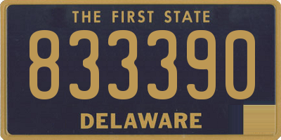 DE license plate 833390