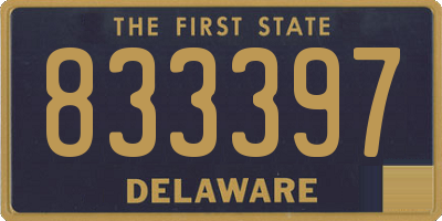 DE license plate 833397