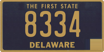 DE license plate 8334