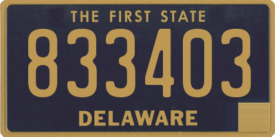 DE license plate 833403